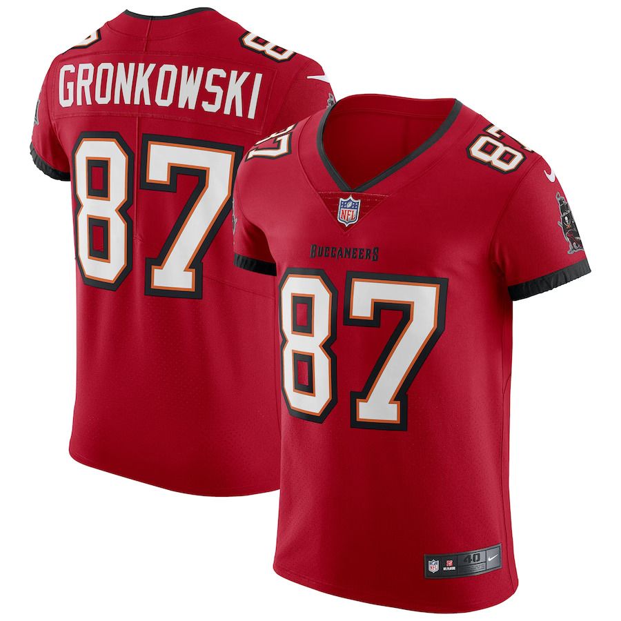 Men Tampa Bay Buccaneers 87 Rob Gronkowski Nike Red Vapor Elite NFL Jersey
